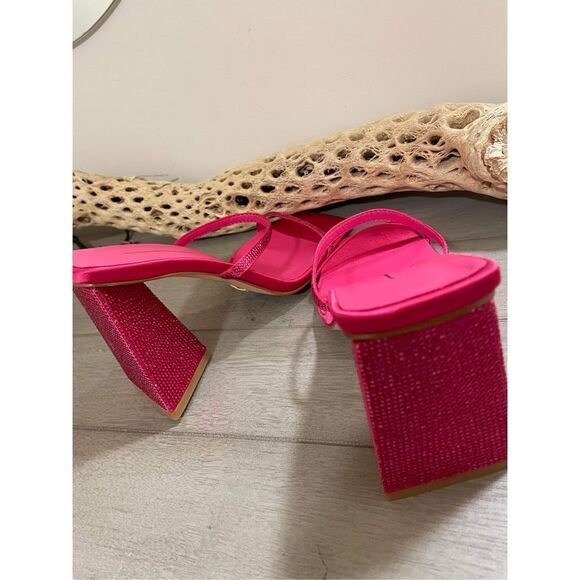 New Billini Pink Glitter Heels Size 7 - Picture 7 of 12